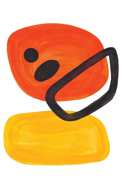 Yellow Orange Orbit by EnShape canvas print