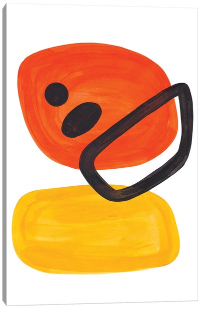 Yellow Orange Orbit Canvas Art Print - EnShape