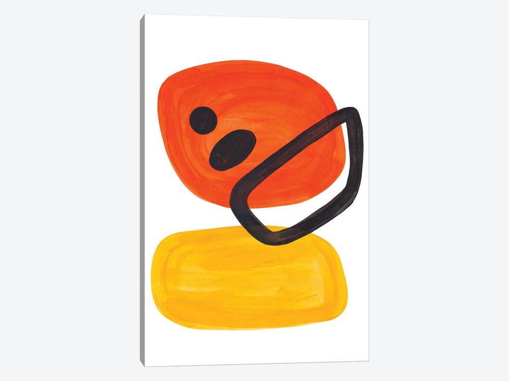 Yellow Orange Orbit by EnShape 1-piece Canvas Print