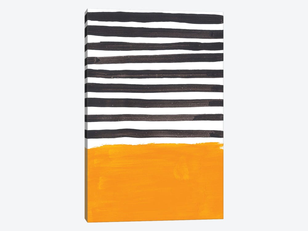 Rothko Remake Yellow Black Stripes by EnShape 1-piece Canvas Art Print