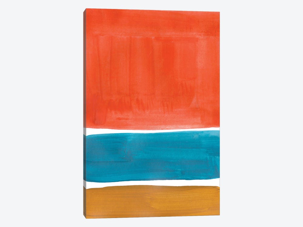 Orange Teal Rothko Remake by EnShape 1-piece Art Print