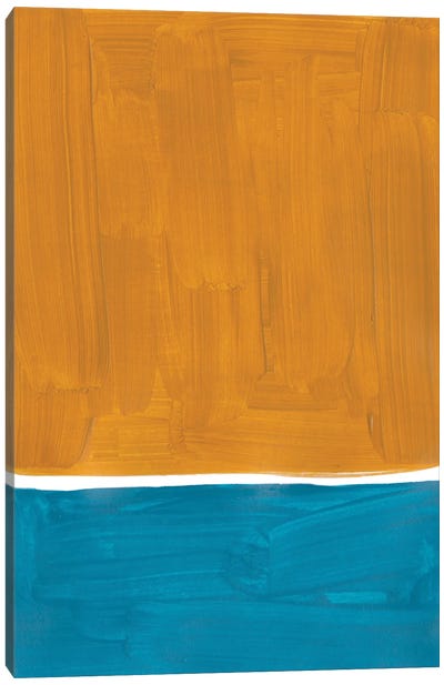Gold Teal Rothko Remake Canvas Art Print - EnShape