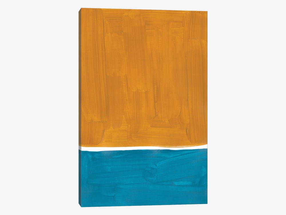 Gold Teal Rothko Remake by EnShape 1-piece Canvas Wall Art
