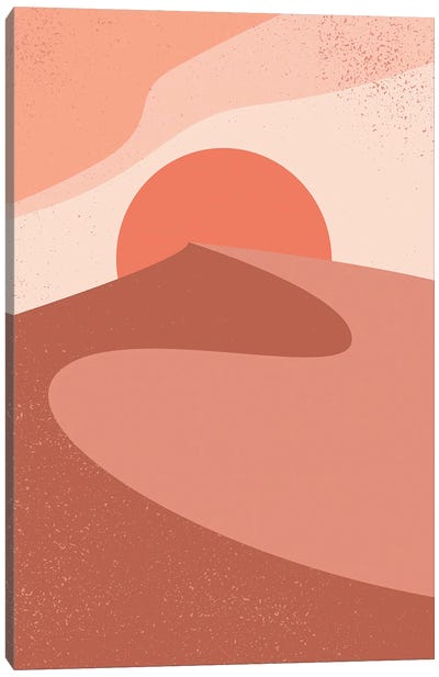 Red Sand Dune Sunset Canvas Art Print - EnShape