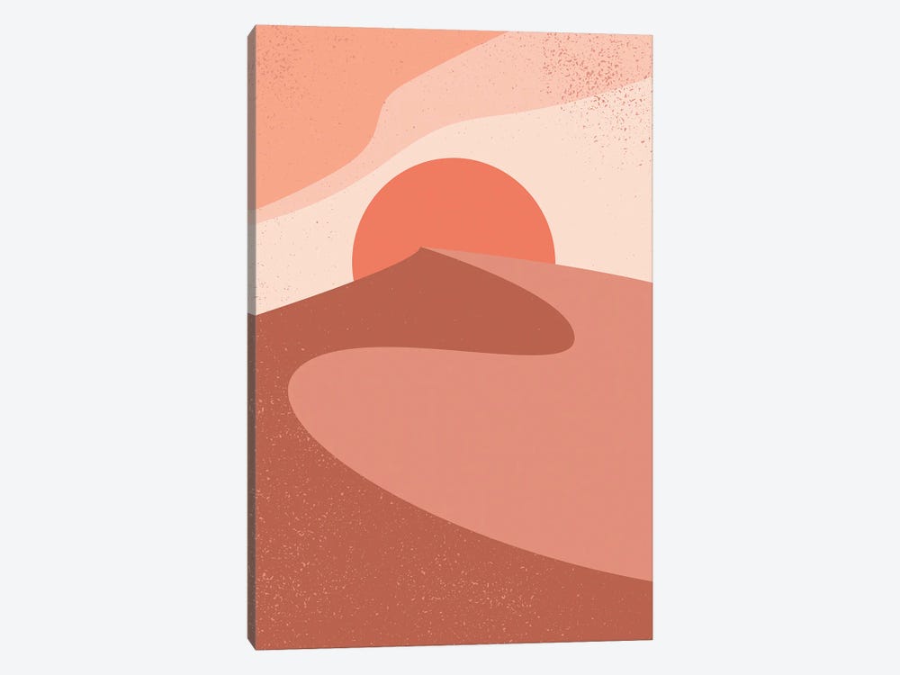 Red Sand Dune Sunset by EnShape 1-piece Canvas Print