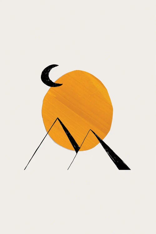 Ancient Yellow Pyramids by EnShape wall art