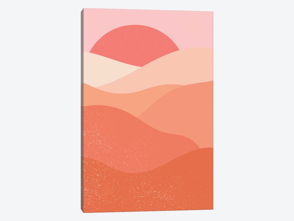 Pastel Red Sunset by EnShape 1-piece Canvas Artwork