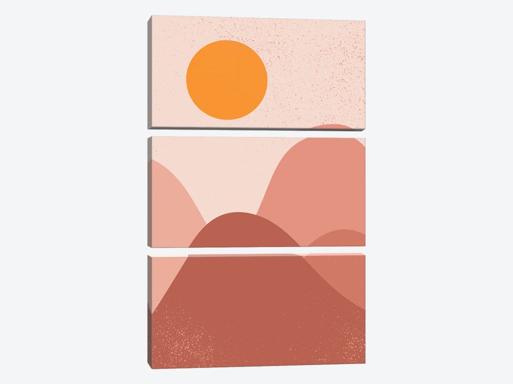 Sunrise Over Mountains by EnShape 3-piece Canvas Print