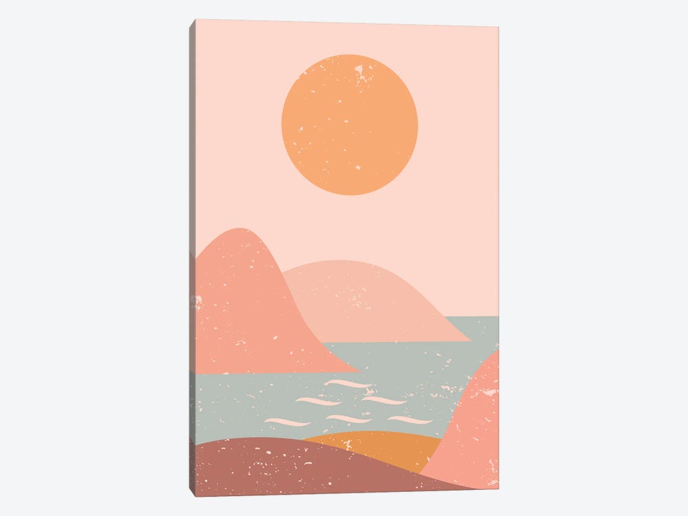 Ocean Mountain Sun by EnShape 1-piece Canvas Art