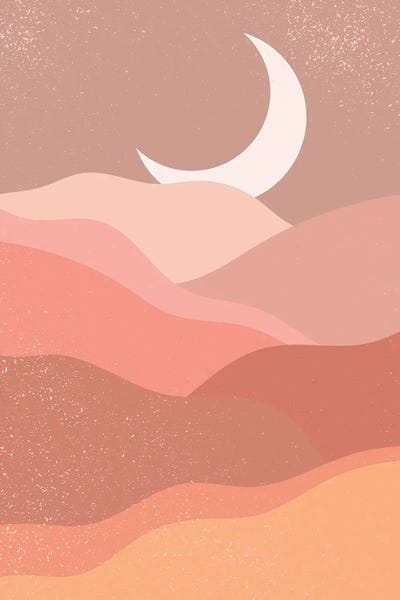 Mid Century Moon by EnShape canvas print