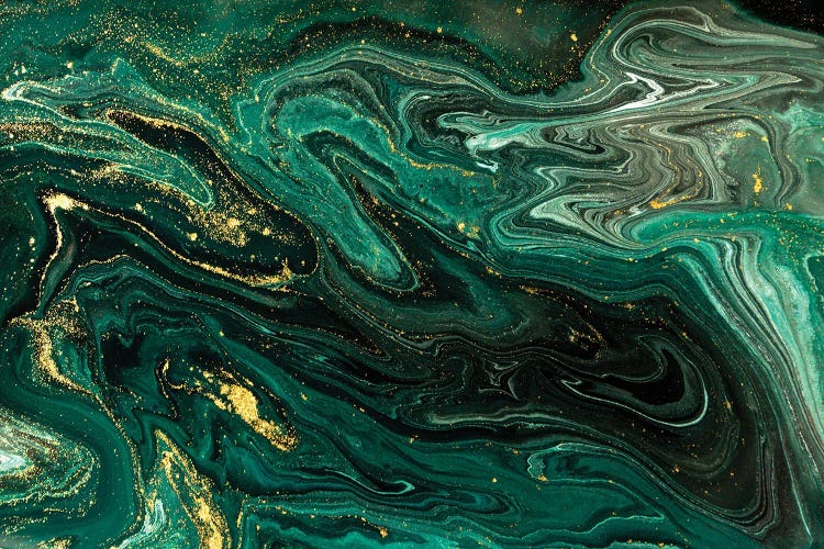 Shimmer Green Marble by EnShape wall art