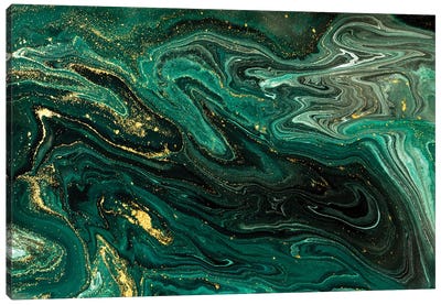 Shimmer Green Marble Canvas Art Print - EnShape
