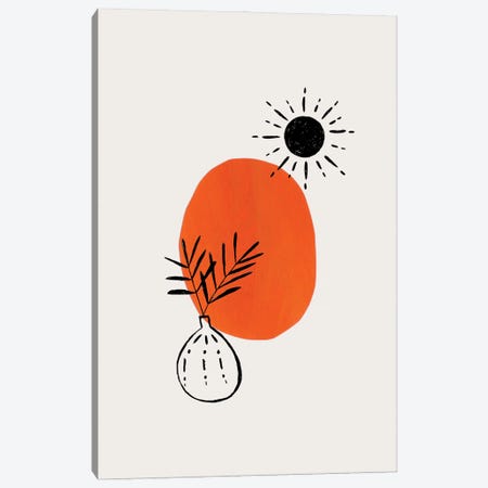 Minimal Orange Plant Canvas Print #ENS245} by EnShape Canvas Print
