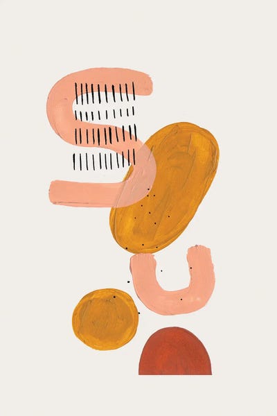 Muted & Modular Abstracts: Floating Tan Secret by EnShape