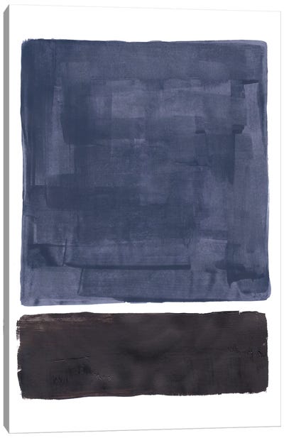 Rothko Remake Midnight Blue Canvas Art Print - Abstract Bathroom Art