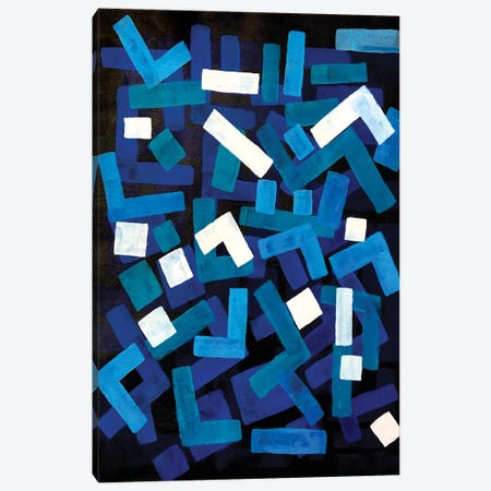 Blue Jazz Canvas Print #ENS259} by EnShape Art Print