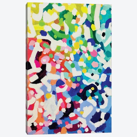 Rainbow Bloom Canvas Print #ENS266} by EnShape Art Print