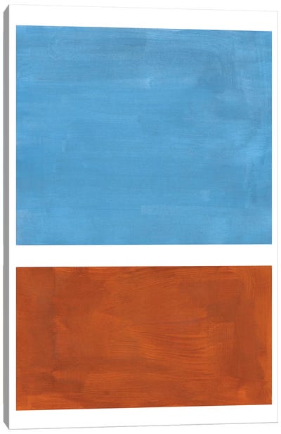 Rothko Remake Dusty Blue Canvas Art Print - EnShape