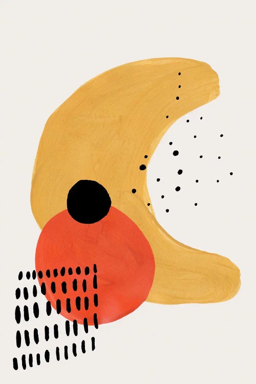 Banana & His Friend Orange by EnShape wall art