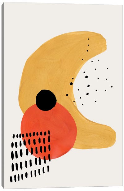 Banana & His Friend Orange Canvas Art Print - EnShape