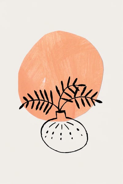 Minimal Flower Pot by EnShape canvas print