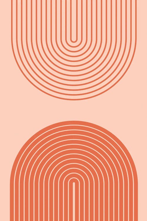 Midcentury Double Rainbow by EnShape wall art