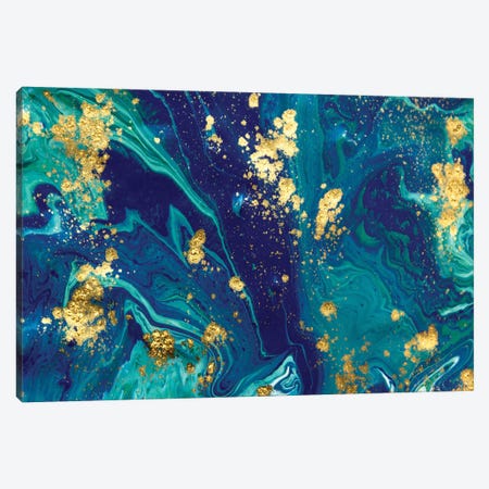 Ocean Gold Marble Canvas Print #ENS29} by EnShape Canvas Art Print