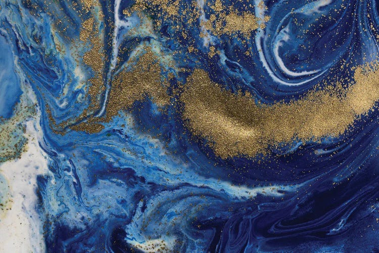 Ultramarine Gold Marble by EnShape wall art