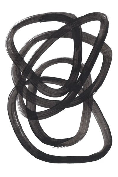 Black & White Minimalist Décor: Ink Spiral Rings by EnShape