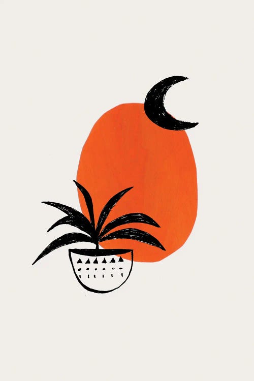 Mid Century Moon Plant by EnShape wall art