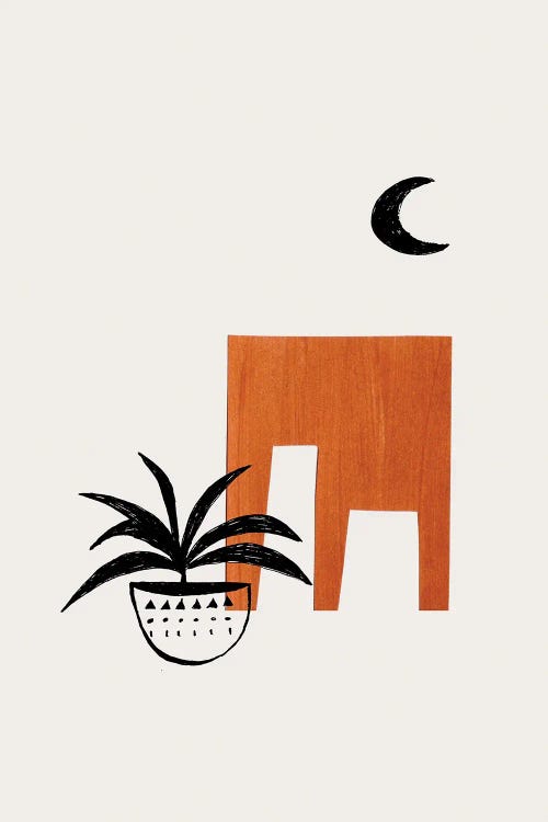 Midcentury House Plant by EnShape wall art