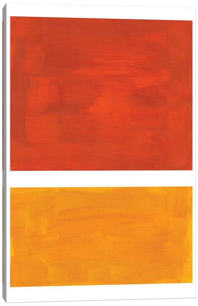 Rothko Remake Burnt Orange Canvas Art Print - EnShape
