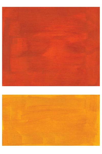 Linear Abstract: Rothko Remake Burnt Orange by EnShape