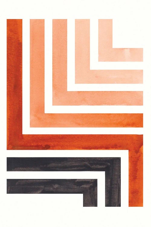 Burnt Sienna Aztec Pattern by EnShape wall art