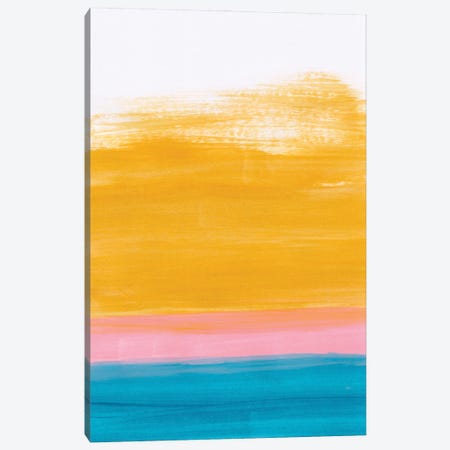 Yellow Ocean Sunset Canvas Print #ENS78} by EnShape Canvas Artwork