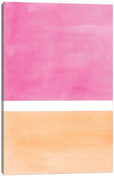 Rothko Remake Peach Pink Canvas Art Print