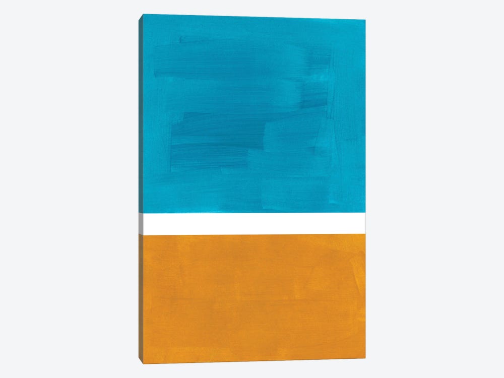 Rothko Teal Gold by EnShape 1-piece Canvas Art Print