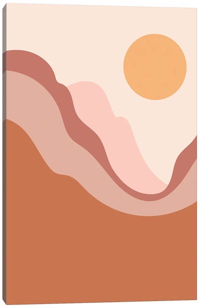 Mountain Sun Canvas Art Print - Refreshing Workspace