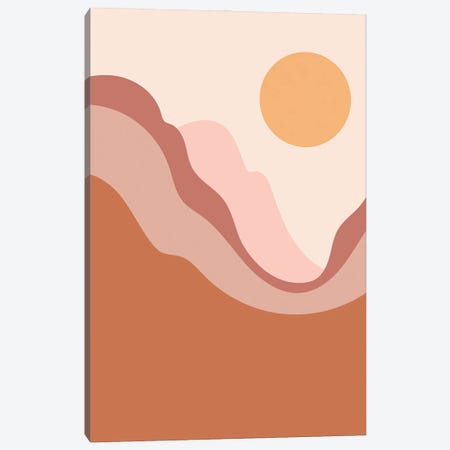 Mountain Sun Canvas Print #ENS86} by EnShape Canvas Artwork