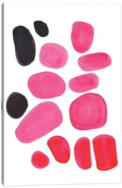 Pink Pebbles Canvas Art Print - EnShape