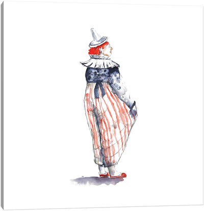 Clown Canvas Art Print - Clown Art