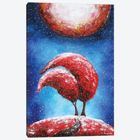 Falling Snow Canvas Print #ENV16} by Evgenia Smirnova Canvas Wall Art