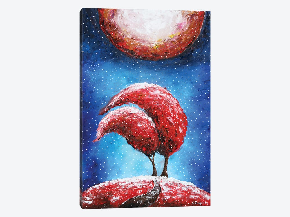 Falling Snow by Evgenia Smirnova 1-piece Canvas Print