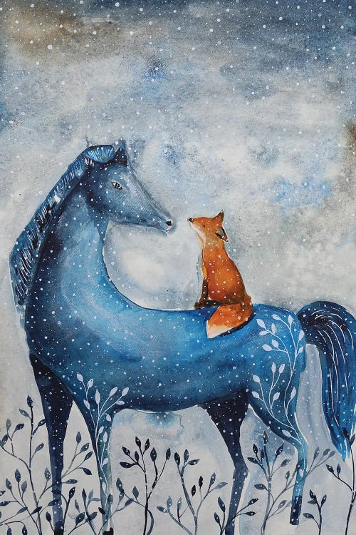 Blue Horse by Evgenia Smirnova wall art