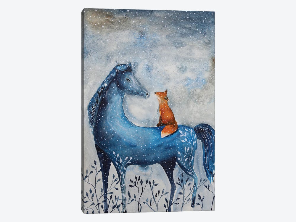 Blue Horse by Evgenia Smirnova 1-piece Art Print