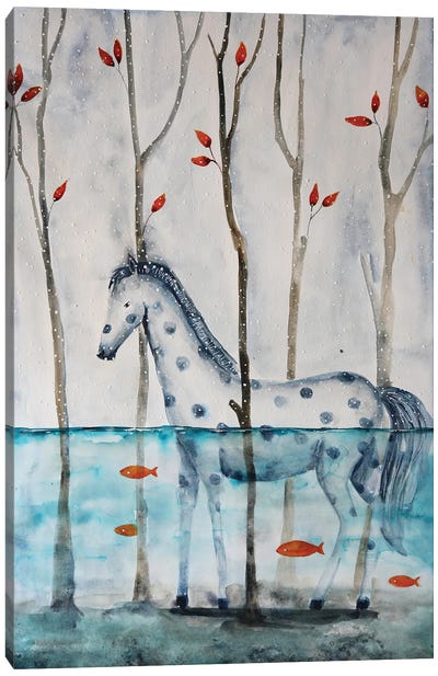 Winter Horse Canvas Art Print - Evgenia Smirnova