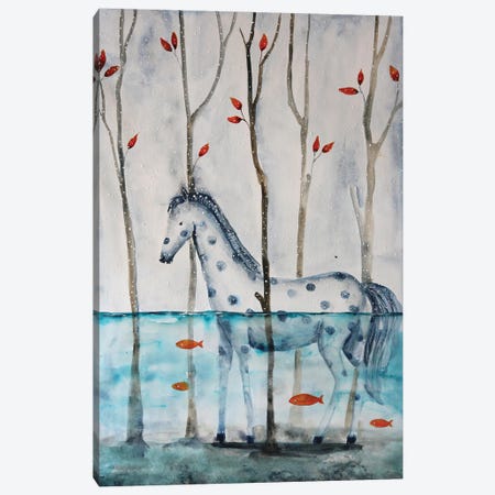 Winter Horse Canvas Print #ENV24} by Evgenia Smirnova Canvas Art Print