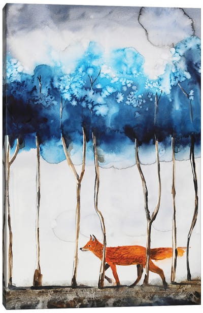 In The Blue Woods Canvas Art Print - Evgenia Smirnova