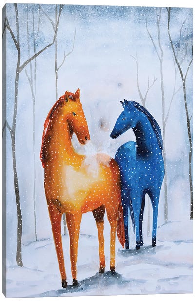 In The Winter Woods Canvas Art Print - Evgenia Smirnova