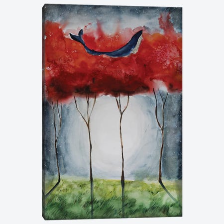 Red Trees Canvas Print #ENV37} by Evgenia Smirnova Canvas Art